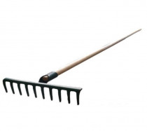 Hrable kovové 10 zubov s násadou 150cm - N1
