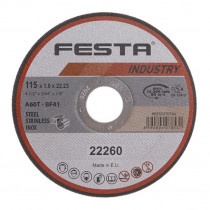 Rezný kotúč na kov 115x1,0x22,2 rovný INDUSTRY, FESTA 22260 - N1