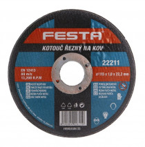 Rezný kotúč na kov 115x1,0x22,2 rovný, FESTA 22211 - N1