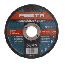 Rezný kotúč na kov 115x2,0x22,2 rovný, FESTA 22215 - N1