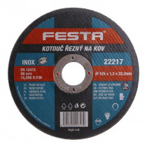 Rezný kotúč na kov 125x1,2x22,2 rovný, FESTA 22217 - N1