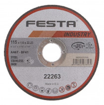 Rezný kotúč na kov 115x1,6x22,2 rovný INDUSTRY, FESTA 22263 - N1