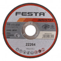 Rezný kotúč na kov 115x2,0x22,2 rovný INDUSTRY, FESTA 22264 - N1