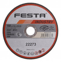 Rezný kotúč na kov 150x1,6x22,2 rovný INDUSTRY, FESTA 22273 - N1