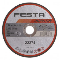 Rezný kotúč na kov 150x2,0x22,2 rovný INDUSTRY, FESTA 22274 - N1