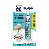 Debbex Kontaktné lepidlo - 50 ml žltkastá, tuba v blistri - N1