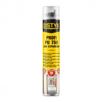 Distyk Nízkoexpanzná pena PROFI PU 750 - 750 ml zelená, pištoľová dóza - N1