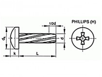 Skrutka závitorezná phillips DIN 7516A M5x10 pozink - N1