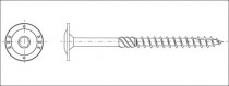 Vrut konštrukčný tanierová hlava TORX30 6,0x200 zinok biely - N1