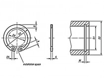 Poistný krúžok do diery DIN 472 - 140 mm nerez A1 - N1