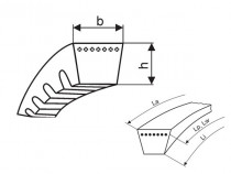 Klinový remeň SPA 1450 Lw Gates Super-HC MN - N1