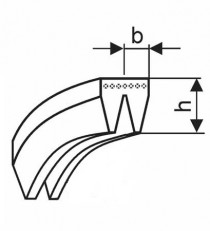 Remeň viacklinový 2 PH 1222 (481-H) optibelt RB - N1