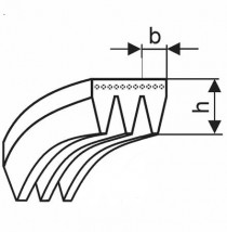 Remeň viacklinový 3 PH 886 (349-H) optibelt RB - N1